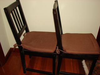 Lote 3 Sillas Madera Pino Oscuras