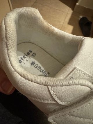 Zapatillas niño velcro blancas talla 35