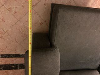 Sofá extensible pana fina gris