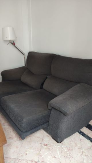 Sofá extensible pana fina gris