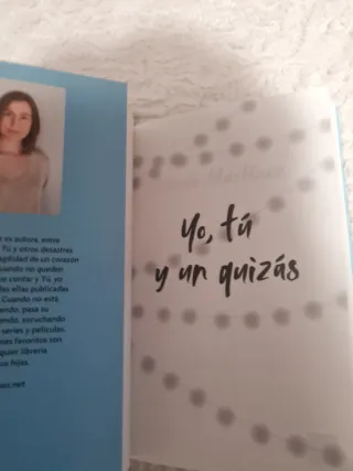 LIBRO "Yo, tú y un quizás"