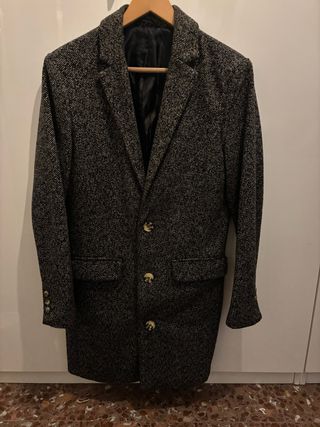 Abrigo paño hombre gaspeado talla S