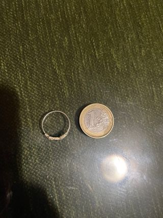 Anillo Plata Antiguo con Piedra Azul