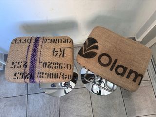 Sillas Altas de Barra (tela arpillera)