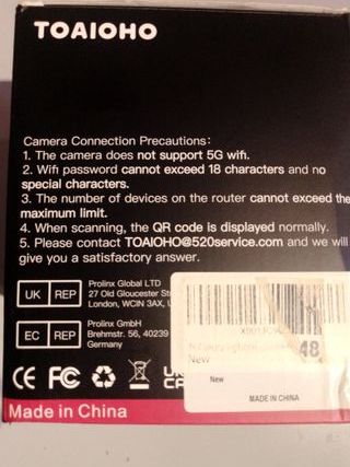 Cámara WiFi TOAIOHO QB320