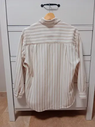Camisa Stradivarius Talla XS Rayas Beige