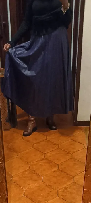 Gonna lunga similpelle