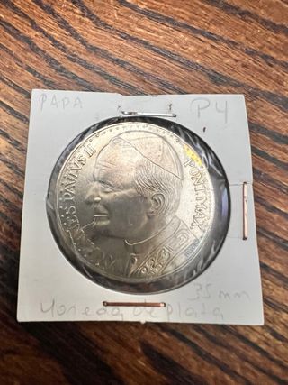 Medalla Plata Papa Juan Pablo II Pont Max