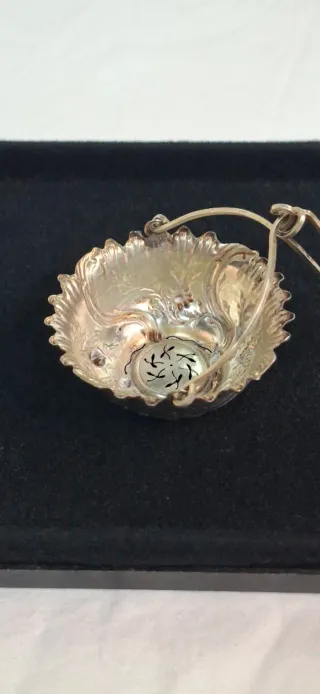 Colador té plata S.XIX