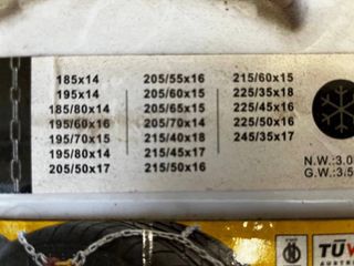 Cadenas Nieve 205 55 16 y otras medidas