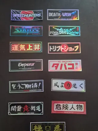 Pegatinas JDM Coche/Moto Holográficas