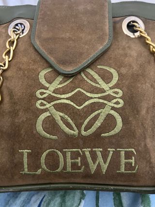 Bolso Loewe Vintage Marrón y Verde