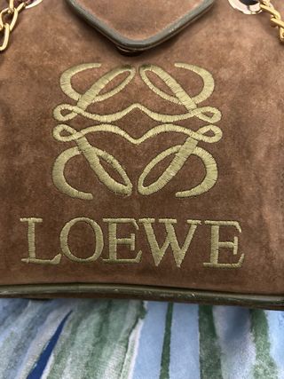 Bolso Loewe Vintage Marrón y Verde