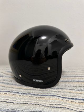 Casco Jet DMD Retro Negro Brillo
