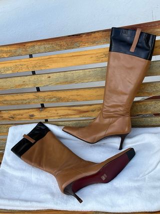 Botas de cuero marrones y negras marca Loosky