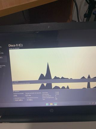 Portátil HP Blanco 16 gb de ram ssd 120gb