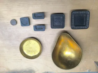 Conjunto accesorios báscula antigua