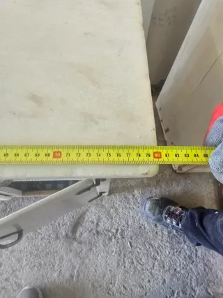 Mueble cocina vintage mármol y madera para restaur