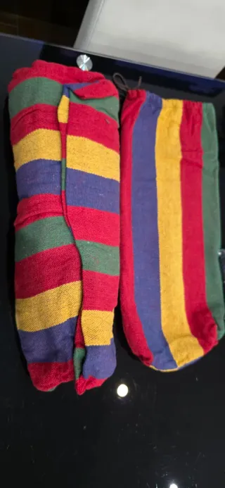 Hamaca Lona Rayas Colores + Accesorios