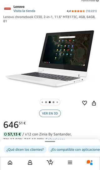 Portatile Lenovo C330 Grigio/Bianco