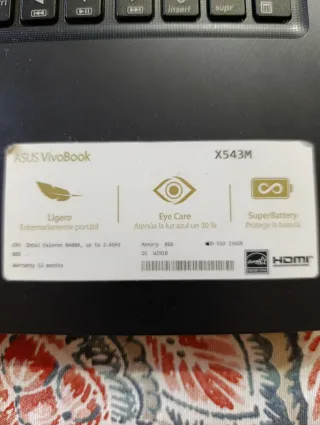 Portátil Asus VivoBook X543MA