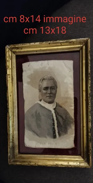 Antica stampa ritratto Papa Pio X
