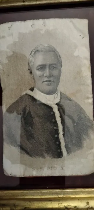 Antica stampa ritratto Papa Pio X