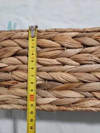 Cesta rectangular de mimbre