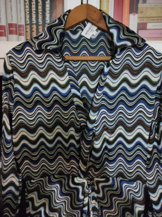 Vestido camisero estampado geometrico T.L