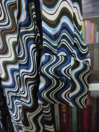 Vestido camisero estampado geometrico T.L