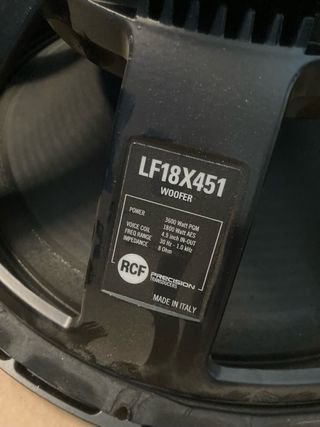 2xConos 18" RCF LF18X451