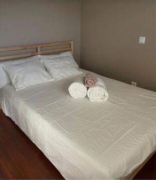 Cama Ikea Madera con Colchón