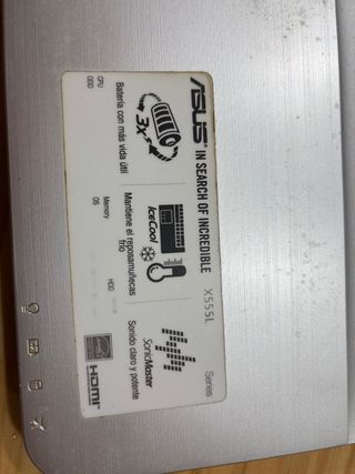 Portátil Asus X555L Plata y Negro