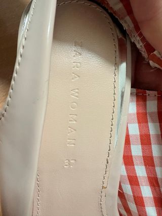 Zapatos de tacón beige slingback