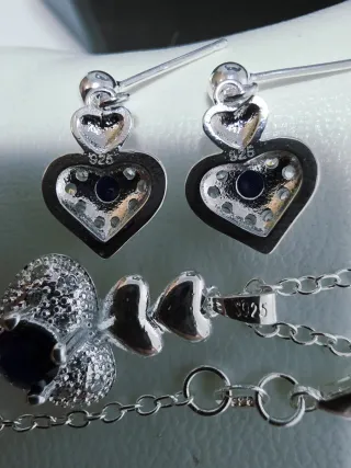 Conjunto de Plata 925 de 45/50 cm - Corazon