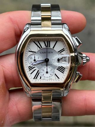 Cartier Roadster Cronógrafo acero y oro