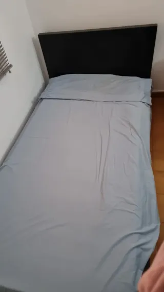 Cama Ikea Negra/Gris