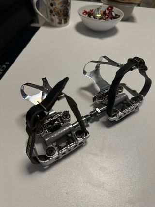Pedales carretera vintage tipo contacto