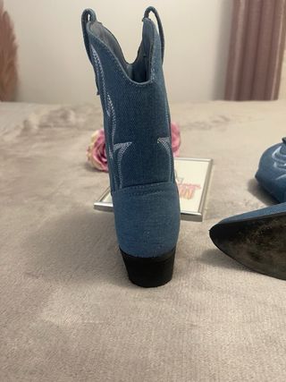 Botas cowboy denim azules