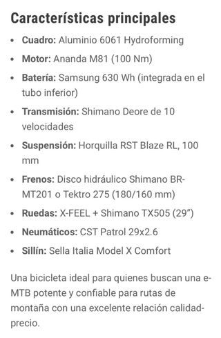 Bicicleta Eléctrica Olympia Master 630