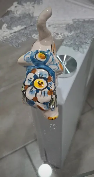 Elefantino Ceramica Caltagirone Decorato