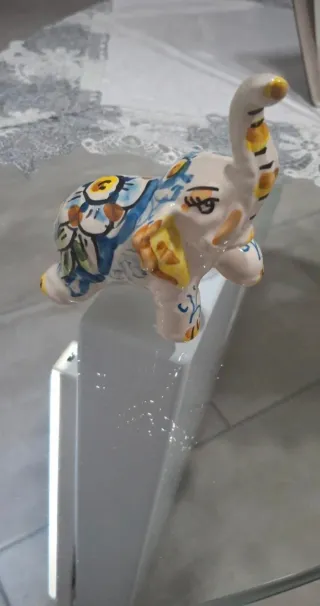 Elefantino Ceramica Caltagirone Decorato