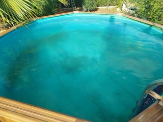 Piscina desmontable acero marrón