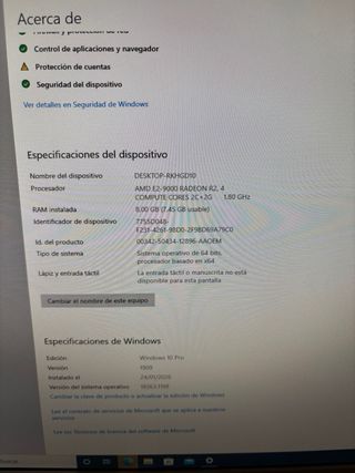 Ordenador HP Todo en Uno