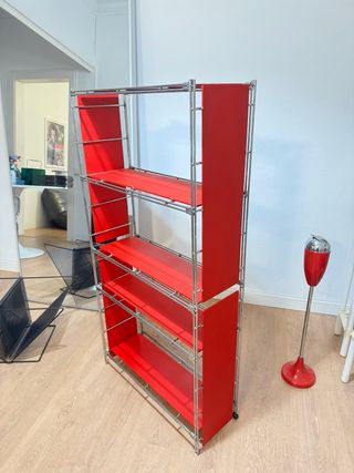 ESTANTERIA ROJO MULTISTRUX VINTAGE DISEÑO