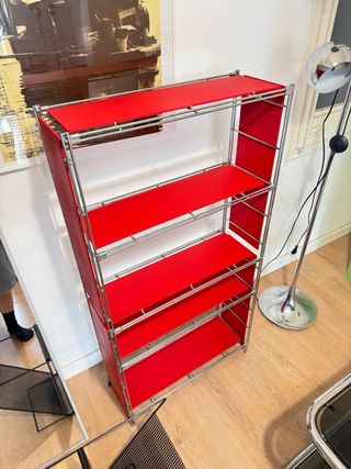 ESTANTERIA ROJO MULTISTRUX VINTAGE DISEÑO