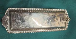 Portavelas decorativo metal dorado y plateado