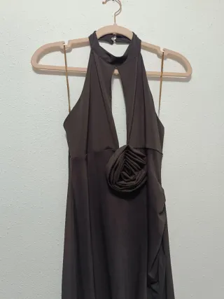 Vestido largo Zara flor volumen Talla M