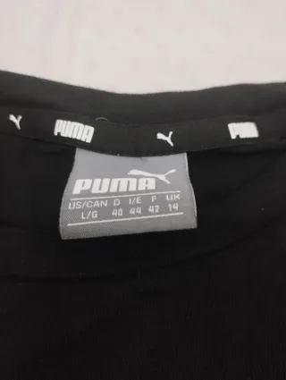 Camiseta Puma Crop Top Talla M/L Negra