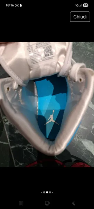 Nike Air Jordan 1 Mid Blu/Bianco Tg 39